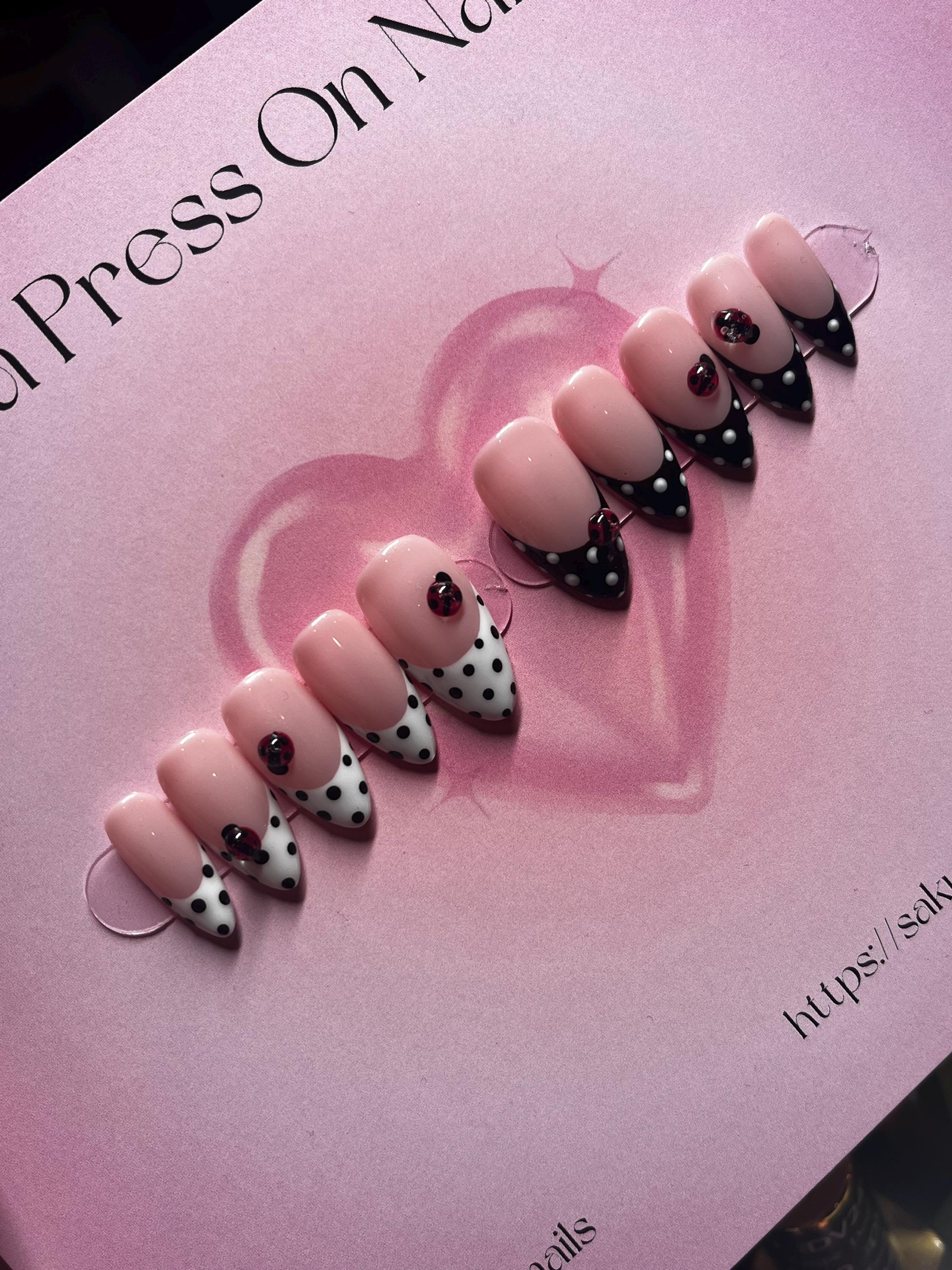 3D Ladybug black & white